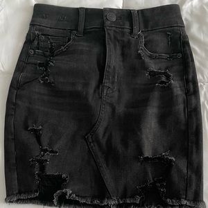 American Eagle black jean skirt
